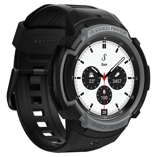 Kup Pasek Spigen Rugged Armor Pro Samsung Galaxy Watch 4 Classic 42mm Gri Charcoal - SPN1930GRY - {ean13} - Sklep Home Screen