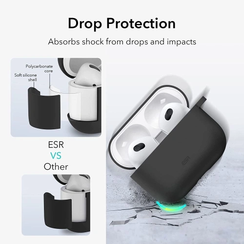 Kup Case ESR Bounce Apple AirPods 3 2021 Schwarz - ESR407BLK - {ean13} - Sklep Home Screen
