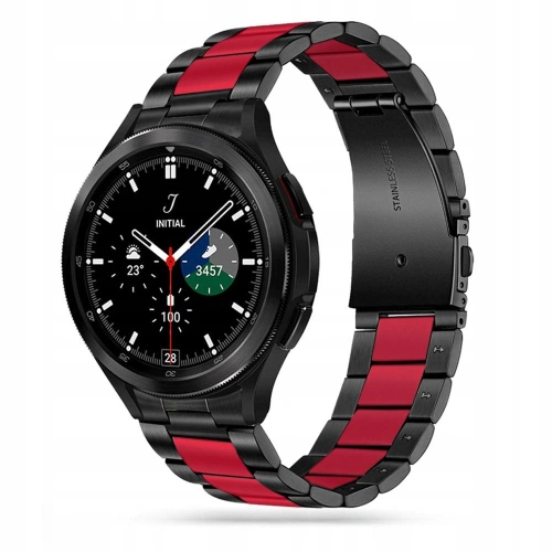 Kup Bransoleta Tech-Protect Rozsdamentes Samsung Galaxy Watch 4 40/42/44/46mm Fekete/Piros - THP693BLKRED - {ean13} - Sklep Home Screen