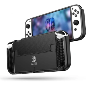 Kup Etui Tech-Protect TPUCarbon Nintendo Switch Oled Negru - THP695BLK - {ean13} - Sklep Home Screen