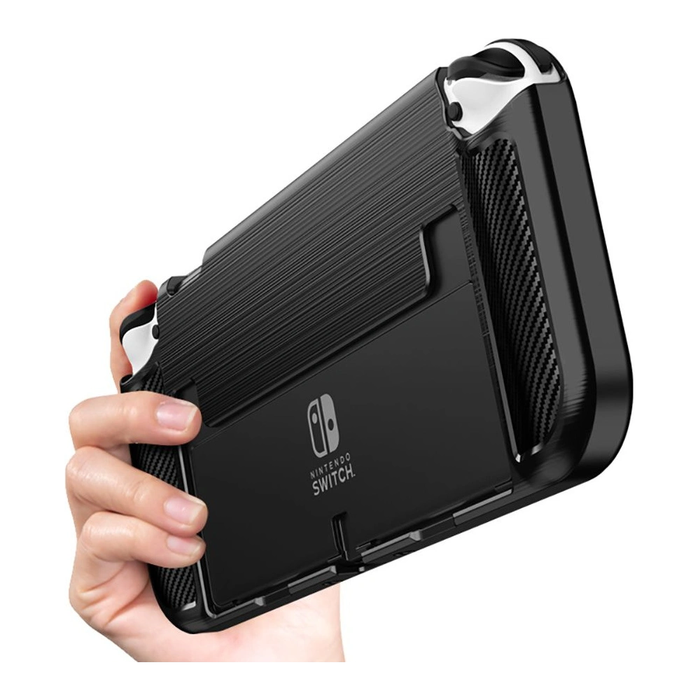 Etui Tech-Protect TPUCarbon Nintendo Switch Oled Black