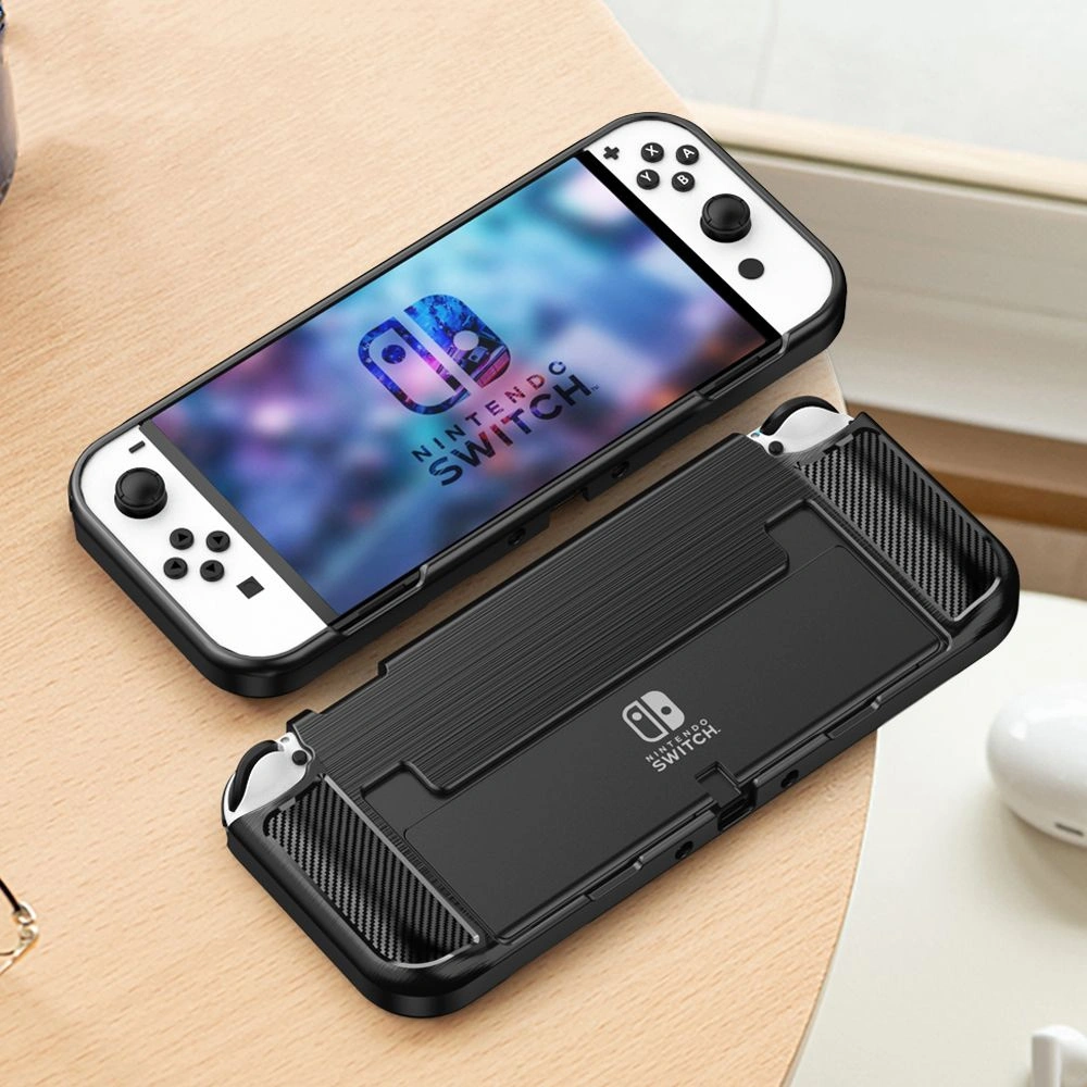 Etui Tech-Protect TPUCarbon Nintendo Switch Oled Black