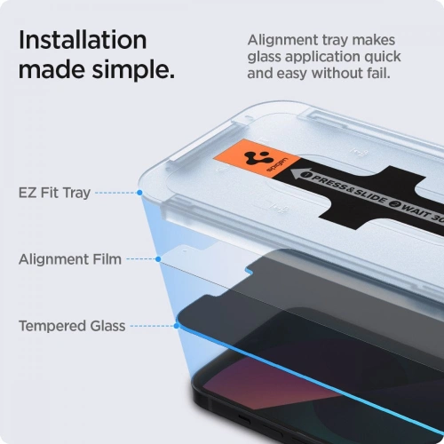 Kup Gehärtetes Glas Spigen GLAS.tR ez Fit Apple iPhone 14/13/13 Pro Privacy [2 PACK] - SPN1937 - {ean13} - Sklep Home Screen