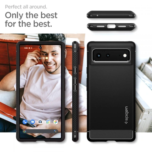Kup Etui Spigen Rugged Armor Google Pixel 6 Matt Fekete - SPN1938BLK - {ean13} - Sklep Home Screen