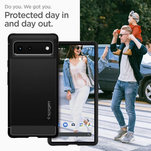 Kup Etui Spigen Rugged Armor Google Pixel 6 Matt Fekete - SPN1938BLK - {ean13} - Sklep Home Screen