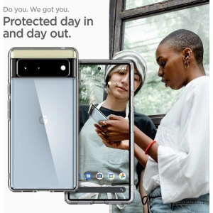 Kup Etui Spigen Ultra Hybrid Google Pixel 6 Crystal Clear - SPN1940CLR - {ean13} - Sklep Home Screen