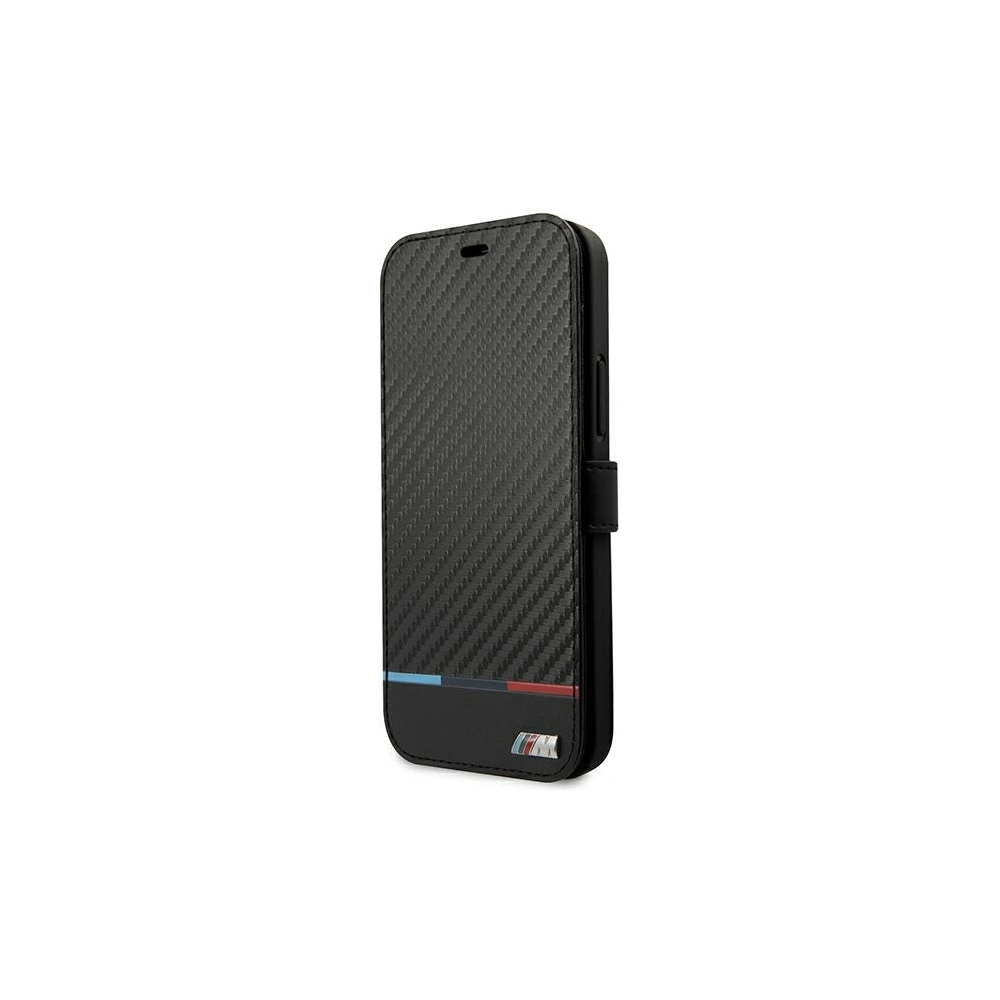 Etui BMW BMBKP13LPUCARTCBK Apple iPhone 13 Pro czarny/black bookcase M Collection PU Carbon Stripe