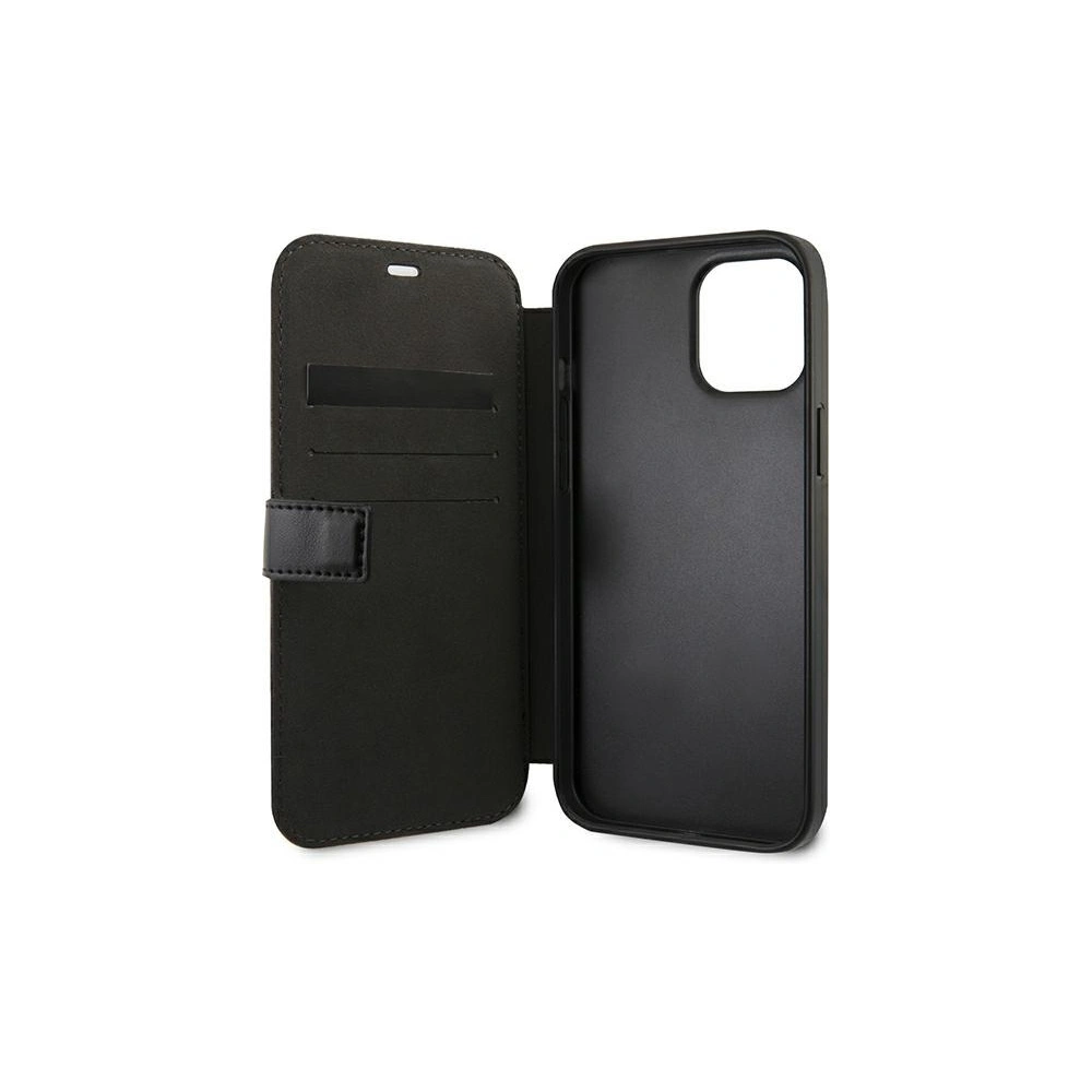 Etui BMW BMBKP13SPUCARTCBK Apple iPhone 13 mini czarny/black bookcase M Collection PU Carbon Stripe
