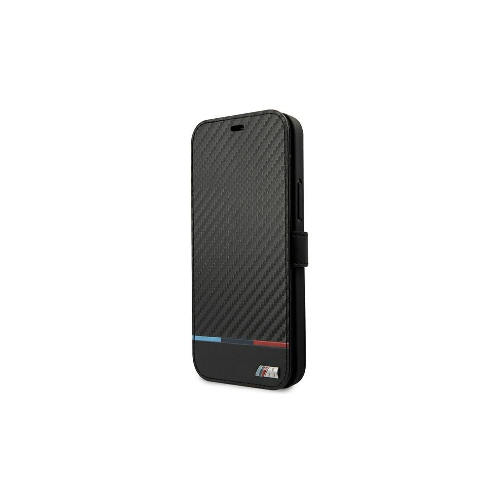 Etui BMW BMBKP13XPUCARTCBK Apple iPhone 13 Pro Max czarny/black bookcase M Collection PU Carbon Stripe