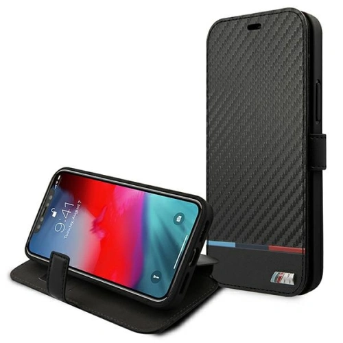 Kup Etui BMW BMBKP13XPUCARTCBK Apple iPhone 13 Pro Max negru/black bookcase M Collection PU Carbon Stripe - BMW228BLK - {ean13} - Sklep Home Screen