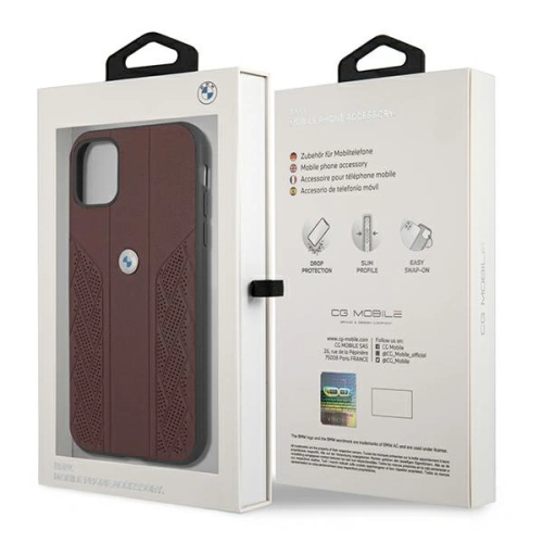 Kup Etui BMW BMHCN61RSPPR Apple iPhone 11 červený/red hardcase Leather Curve Perforate - BMW229RED - {ean13} - Sklep Home Screen