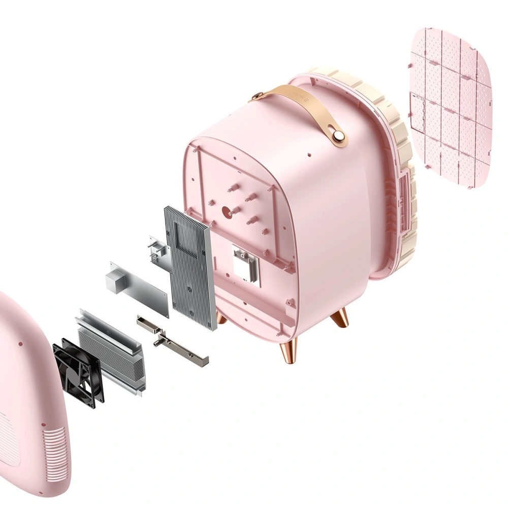 Mini lodówka Baseus Beauty, 13L, 240V (różowa)