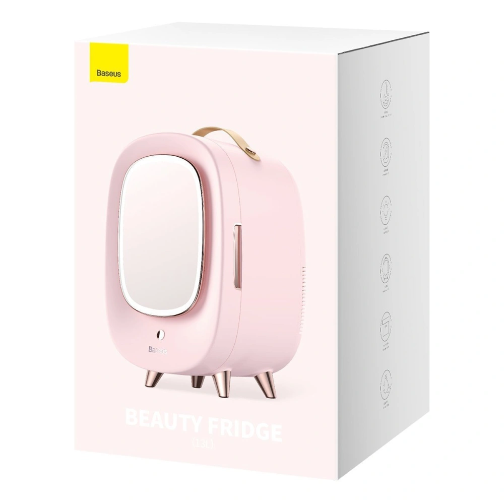 Mini lodówka Baseus Beauty, 13L, 240V (różowa)
