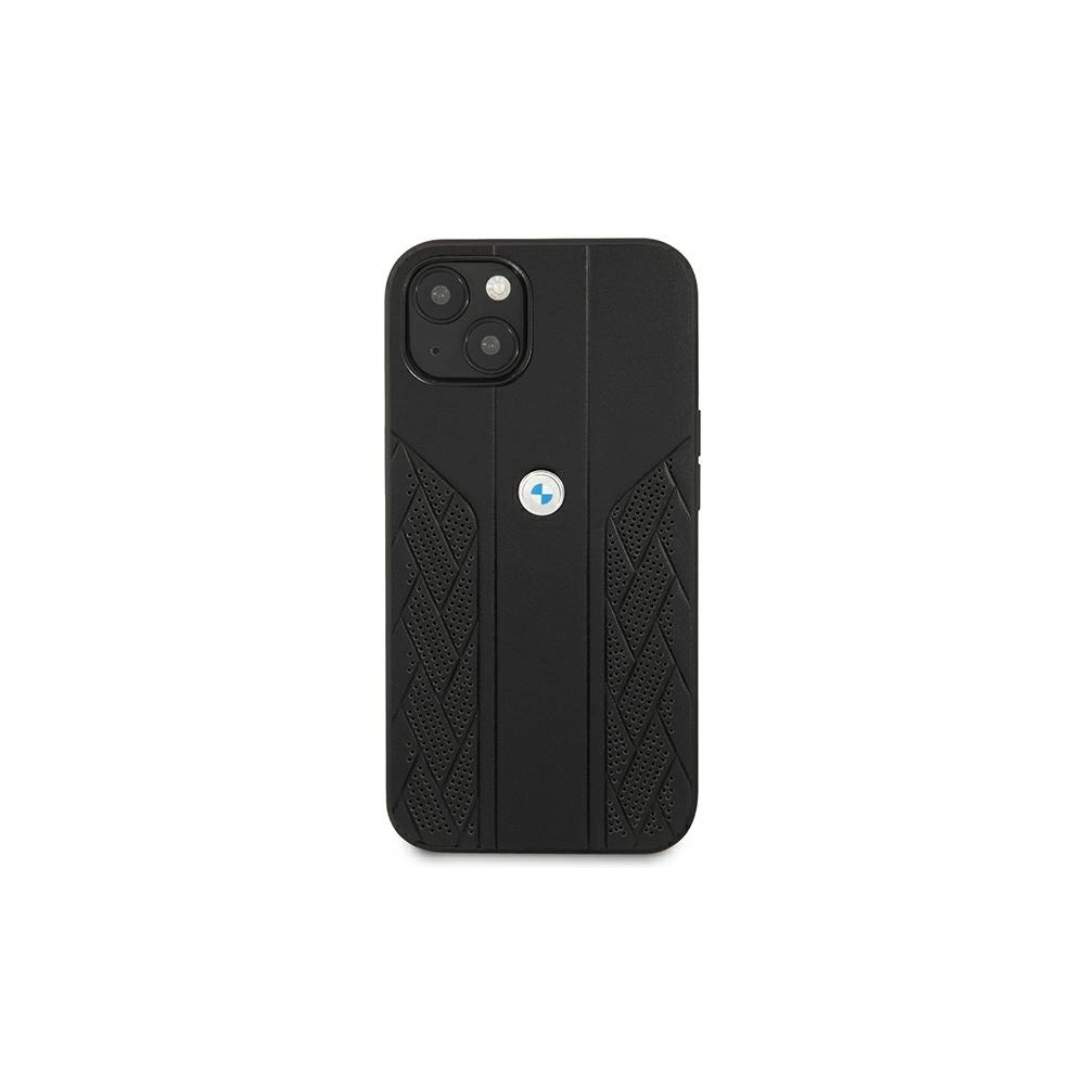 Etui BMW BMHCP13MRSPPK Apple iPhone 13 czarny/black hardcase Leather Curve Perforate