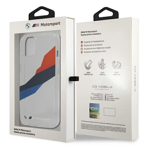 Kup Etui BMW BMHCP13MSKTGT Apple iPhone 13 transparentní tvrdý obal Motorsport Tricolor - BMW233CL - {ean13} - Sklep Home Screen