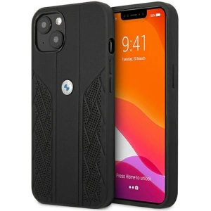 Kup Case BMW BMHCP13SRSPPK Apple iPhone 13 mini schwarz/hardcase Leather Curve Perforate - BMW234BLK - {ean13} - Sklep Home Screen