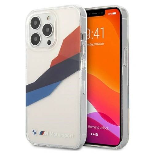 Kup Case BMW BMHCP13XSKTGT Apple iPhone 13 Pro Max transparentes Hardcase Motorsport Tricolor - BMW237CL - {ean13} - Sklep Home Screen