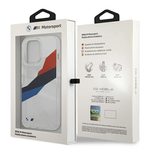 Kup Etui BMW BMHCP13XSKTGT Apple iPhone 13 Pro Max transparent hardcase Motorsport Tricolor - BMW237CL - {ean13} - Sklep Home Screen
