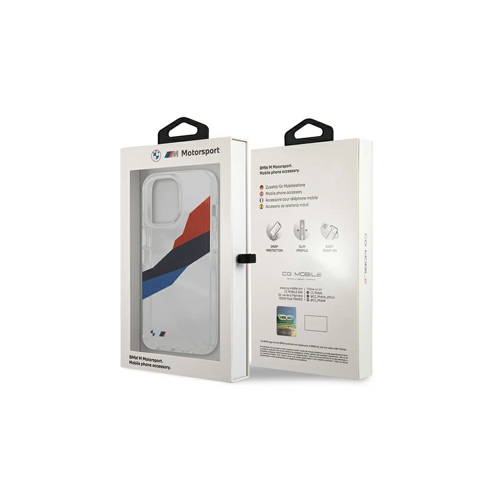 Etui BMW BMHCP13XSKTGT Apple iPhone 13 Pro Max transparent hardcase Motorsport Tricolor
