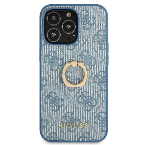 Kup Etui Guess GUHCP13L4GMRBL Apple iPhone 13 Pro kék/hardcase 4G gyűrűs állvánnyal - GUE1351BLU - {ean13} - Sklep Home Screen