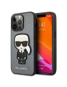 Etui Karl Lagerfeld KLHCP13LOKPG Apple iPhone 13 Pro argintiu/silver hardcase Saffiano Ikonik Karl`s Patch