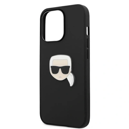 Kup Case Karl Lagerfeld KLHCP13LPKMK Apple iPhone 13 Pro schwarz/black hardcase Leder Ikonik Karls Kopf Metall - KLD711BLK - {ean13} - Sklep Home Screen