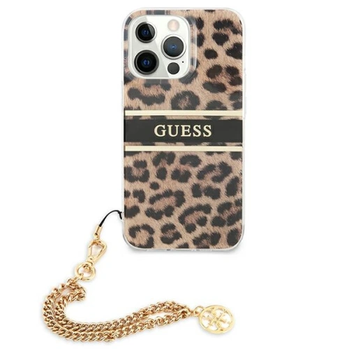 Kup Etui Guess GUHCP13LKBSLEO Apple iPhone 13 Pro Leopard hardcase Lant de Aur - GUE1356 - {ean13} - Sklep Home Screen