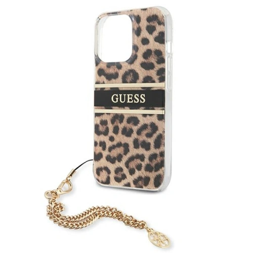 Kup Etui Guess GUHCP13LKBSLEO Apple iPhone 13 Pro Leopard hardcase Lant de Aur - GUE1356 - {ean13} - Sklep Home Screen