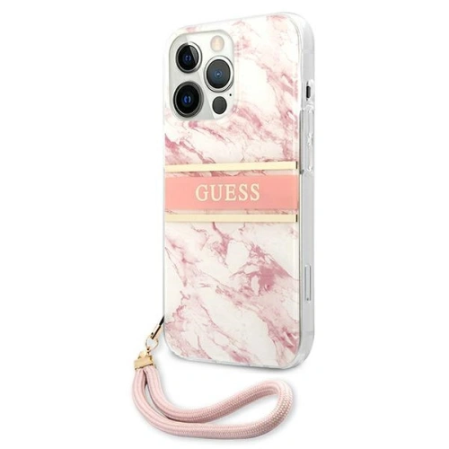 Kup Etui Guess GUHCP13LKMABPI Apple iPhone 13 Pro rózsaszín/pink hardcase Marble Strap Collection - GUE1357PNK - {ean13} - Sklep Home Screen