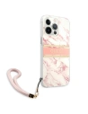 Kup Etui Guess GUHCP13LKMABPI Apple iPhone 13 Pro różowy/pink hardcase Marble Strap Collection - GUE1357PNK - {ean13} - Sklep Home Screen