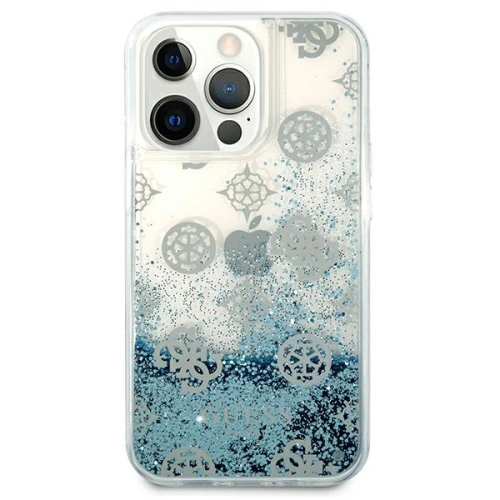Kup Etui Guess GUHCP13LLGPEBL Apple iPhone 13 Pro albastru/blue hardcase Peony Liquid Glitter - GUE1358BLU - {ean13} - Sklep Home Screen