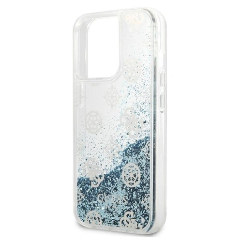 Kup Etui Guess GUHCP13LLGPEBL Apple iPhone 13 Pro albastru/blue hardcase Peony Liquid Glitter - GUE1358BLU - {ean13} - Sklep Home Screen