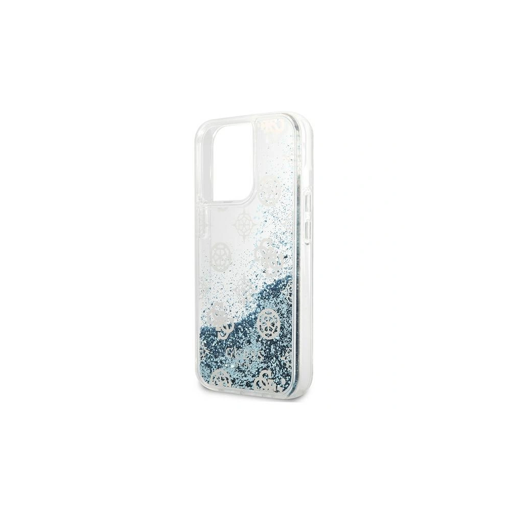 Etui Guess GUHCP13LLGPEBL Apple iPhone 13 Pro niebieski/blue hardcase Peony Liquid Glitter