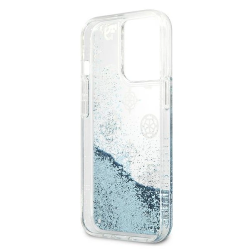 Kup Etui Guess GUHCP13LLGPEBL Apple iPhone 13 Pro albastru/blue hardcase Peony Liquid Glitter - GUE1358BLU - {ean13} - Sklep Home Screen