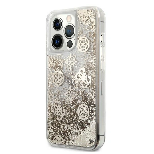 Kup Etui Guess GUHCP13LLGPEGO Apple iPhone 13 Pro arany/hardcase Peony Liquid Glitter - GUE1359GLD - {ean13} - Sklep Home Screen