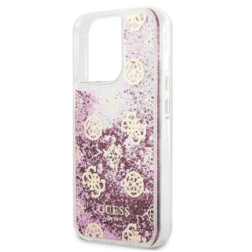 Kup Etui Guess GUHCP13LLGPEPI Apple iPhone 13 Pro różowy/pink hardcase Peony Liquid Glitter - GUE1360PNK - {ean13} - Sklep Home Screen