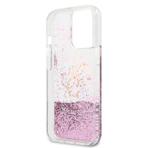 Kup Etui Guess GUHCP13LLGPEPI Apple iPhone 13 Pro różowy/pink hardcase Peony Liquid Glitter - GUE1360PNK - {ean13} - Sklep Home Screen