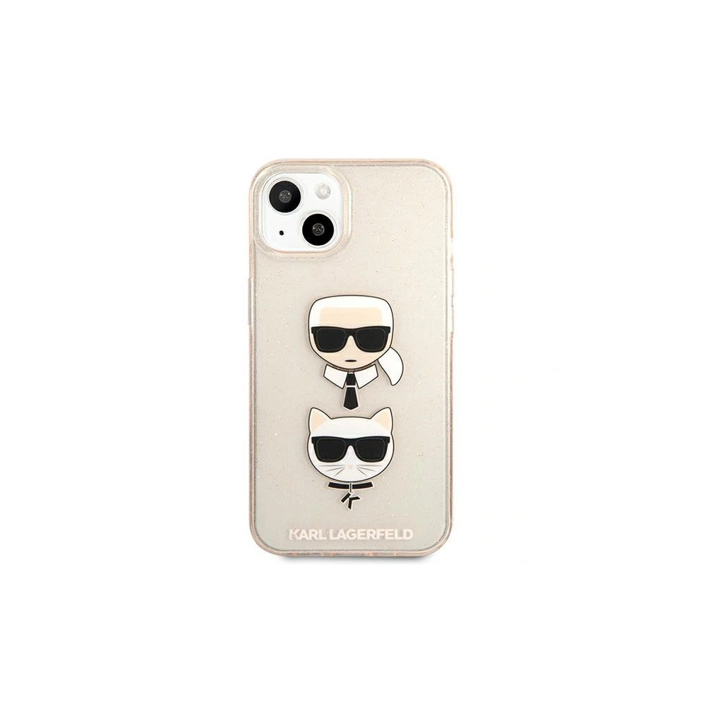 Etui Karl Lagerfeld KLHCP13MKCTUGLGO Apple iPhone 13 złoty/gold hardcase Glitter Karl`s & Choupette