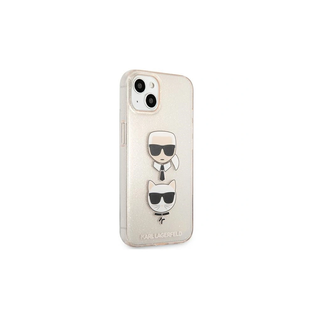Etui Karl Lagerfeld KLHCP13MKCTUGLGO Apple iPhone 13 złoty/gold hardcase Glitter Karl`s & Choupette