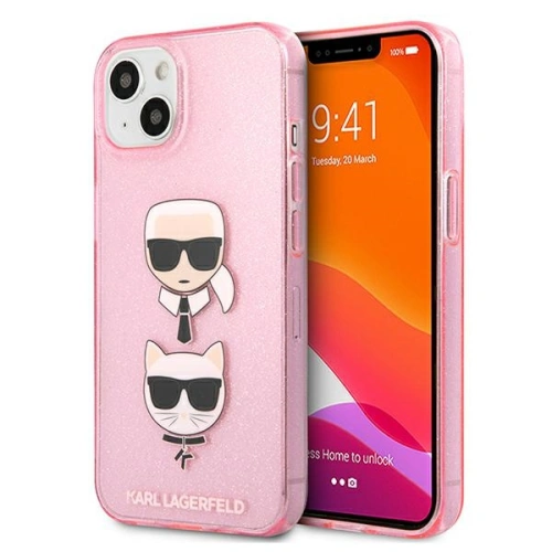 Kup Etui Karl Lagerfeld KLHCP13MKCTUGLP Apple iPhone 13 różowy/pink hardcase Glitter Karl`s & Choupette - KLD716PNK - {ean13} - Sklep Home Screen