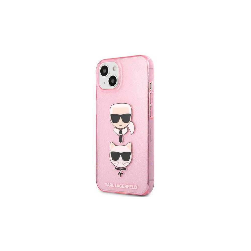 Etui Karl Lagerfeld KLHCP13MKCTUGLP Apple iPhone 13 różowy/pink hardcase Glitter Karl`s & Choupette