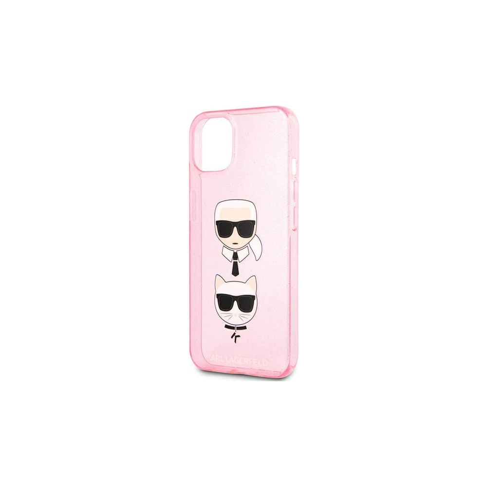 Etui Karl Lagerfeld KLHCP13MKCTUGLP Apple iPhone 13 różowy/pink hardcase Glitter Karl`s & Choupette