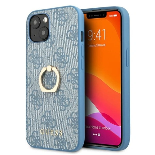Kup Etui Guess GUHCP13M4GMRBL Apple iPhone 13 albastru/blue hardcase 4G cu suport pentru deget - GUE1363BLU - {ean13} - Sklep Home Screen