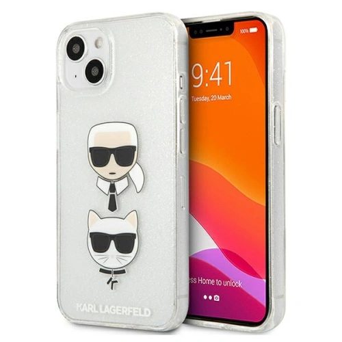 Kup Etui Karl Lagerfeld KLHCP13MKCTUGLS Apple iPhone 13 argintiu/silver hardcase Glitter Karl`s & Choupette - KLD717SLV - {ean13} - Sklep Home Screen