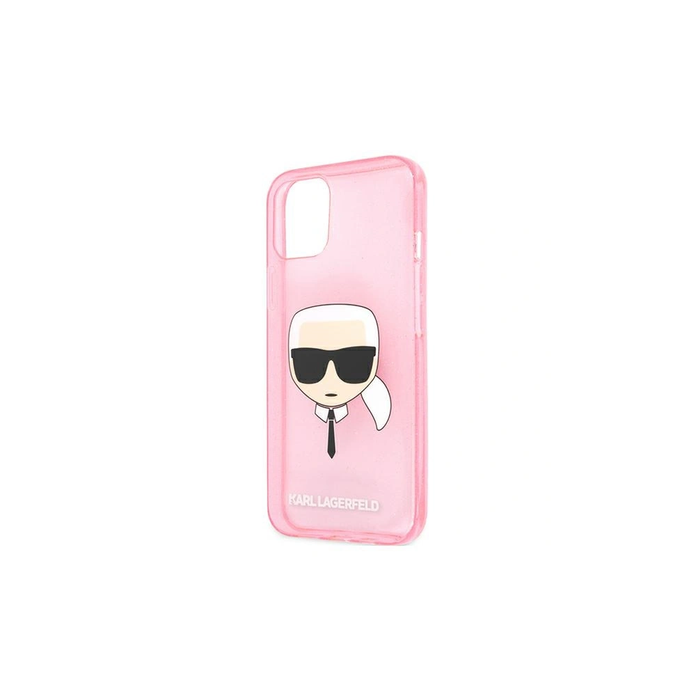 Etui Karl Lagerfeld KLHCP13MKHTUGLP Apple iPhone 13 różowy/pink hardcase Glitter Karl`s Head
