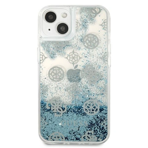 Kup Etui Guess GUHCP13MLGPEBL Apple iPhone 13 albastru/blue hardcase Peony Liquid Glitter - GUE1369BLU - {ean13} - Sklep Home Screen