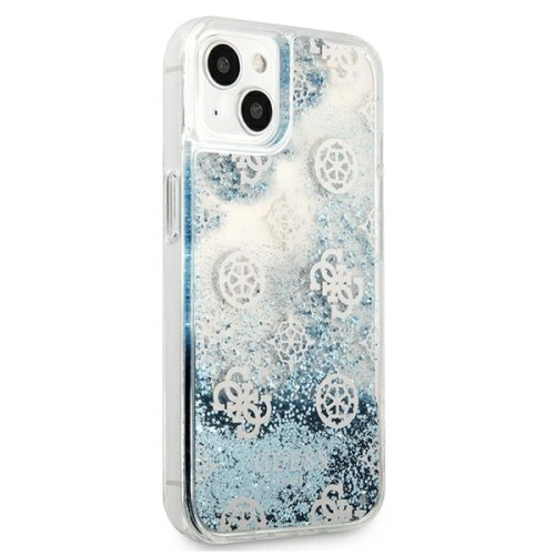 Kup Etui Guess GUHCP13MLGPEBL Apple iPhone 13 albastru/blue hardcase Peony Liquid Glitter - GUE1369BLU - {ean13} - Sklep Home Screen