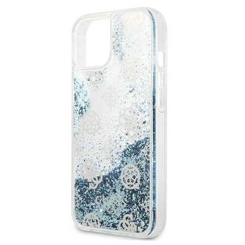 Kup Etui Guess GUHCP13MLGPEBL Apple iPhone 13 albastru/blue hardcase Peony Liquid Glitter - GUE1369BLU - {ean13} - Sklep Home Screen