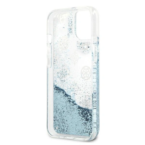 Kup Etui Guess GUHCP13MLGPEBL Apple iPhone 13 albastru/blue hardcase Peony Liquid Glitter - GUE1369BLU - {ean13} - Sklep Home Screen