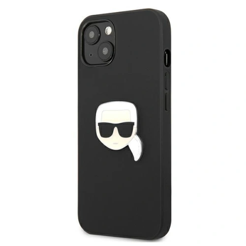 Kup Case Karl Lagerfeld KLHCP13MPKMK Apple iPhone 13 schwarz/black hardcase Leder Ikonik Karls Kopf Metall - KLD722BLK - {ean13} - Sklep Home Screen